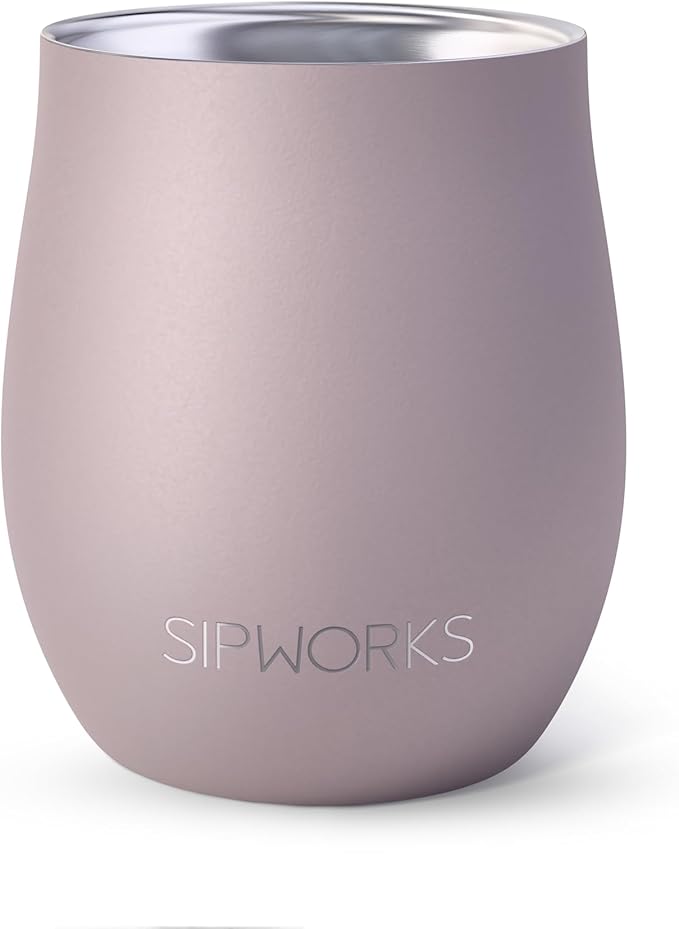 Sipworks Insulated Whiskey Tumbler - 8 oz Stainless Steel Bourbon Lowball Tumbler with Double Walled Vacuum Insulation - Spill Resistant Cocktail Nosing Glass Mug | Travel & Parties - Oyster