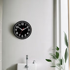 DAXSMY Wall Clock Black Battery Operated 10 Inch Simpel Silent Non Ticking - Image 7