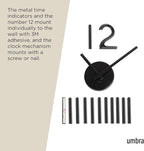 Umbra Blink Modern DIY 3D Wall Clock, Frameless Large Decorative Wall Clock - Image 5