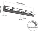 Ralbay Dimmable Matte Black Vanity Light Modern 5 Lights Acrylic Stainless - Image 2