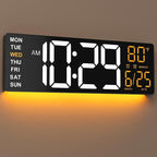 EASYERA 16.5" Large Digital Wall Clock by EASYERA