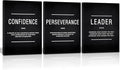 KAWAHONE Motivation Wall Poster Framed, Inspirational Leader Confidence by KAWAHONE