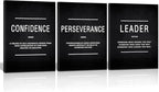 KAWAHONE Motivation Wall Poster Framed, Inspirational Leader Confidence by KAWAHONE