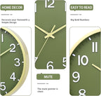 Wall Clocks Battery Operated 12 inch Modern Wall Clock, Silent Non Ticking Wall - Image 3