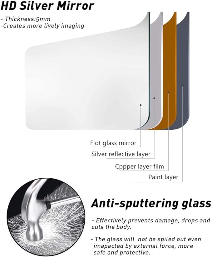 Full Length Mirror, Oval Wall Mounted Mirror, Wall Mirrors Full Length - Image 8