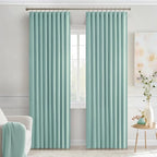 MIULEE Aqua Back Tab Blackout Curtains 72 Inches Long 2 Panels Set - Image 9