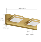 SineRise LED Modern Bathroom Vanity Light Fixtures, Brass Modern Acrylic - Image 7