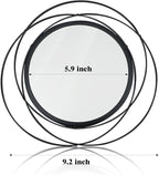 3 Set 9.5 Inch Black Circle Mirrors Wall Decor Iron Frame Wire Mirror Metal - Image 6