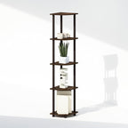 Furinno Turn-N-Tube Storage Shelves, 5-Tier Book Shelf, Corner Shelf, Toolless - Image 5