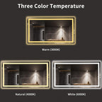 LOAAO 72X40 LED Bathroom Mirror - Image 5