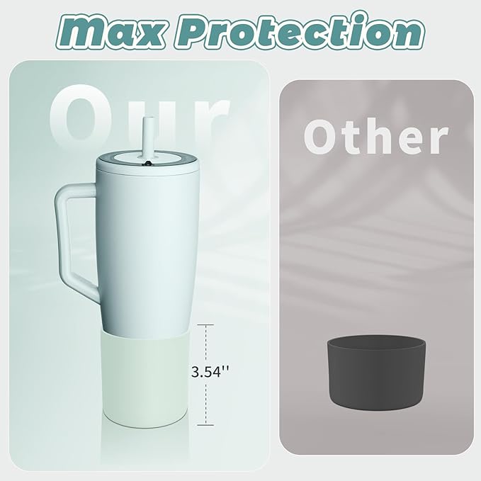 Tall Silicone Boot Compatible with Brumate Era 40 oz 30 oz Tumbler with Handle, Protective Anti-Slip & Anti-Scratches Cover Bumper Accessories