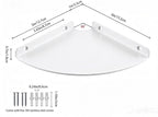 Corner Floating Shelf, 3.0mm Aluminum Alloy Corner Shelves Wall Mounted - Image 3