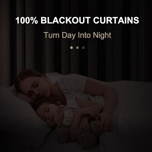 100% Blackout Shield 100% Polyester Blackout Curtains - Image 2