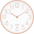 Foxtop Modern Wall Clock 10 Inch Non-Ticking Silent Battery Operated Round by Foxtop
