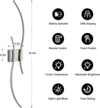 Battery Operated Wall Sconces Set of Two - Image 4