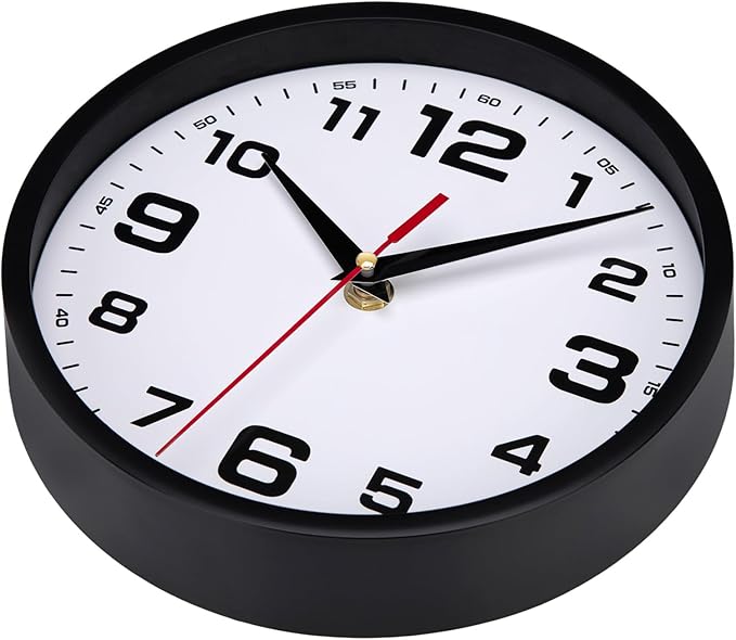 Wall Clock Silent Non-Ticking Modern Clocks Battery Operated 8 Inch Small - Image 9