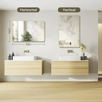 Gold Framed Bathroom Mirror, Brushed Gold Bathroom Vanity Wall Mirror, Rounded - Image 3
