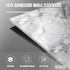 Chejiaye 10pcs Marble Peel and Stick Backsplash Waterproof Washroom Wall Panels - Image 7
