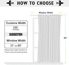 ChrisDowa Room Divider Curtain 84 Inches Long, Wide Blackout Sliding Door - Image 6
