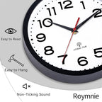 Roymnie Atomic Wall Clock 14 Inch, Modern Clock Battery Operated Classic Analog - Image 9