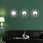 3 Pack Metal Mirrors for Wall Sunburst Wall Mirrors Home Décor Decorative - Image 5