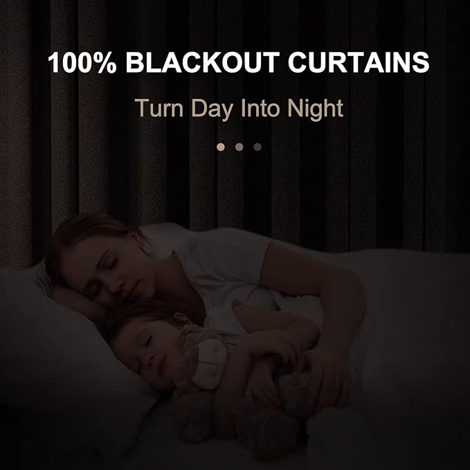 100% Blackout Shield Blackout Curtains - Image 2