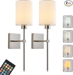 KARTOOSH Battery Operated Wall Sconce Set of Two, Wireless Rechargeable Wall by KARTOOSH
