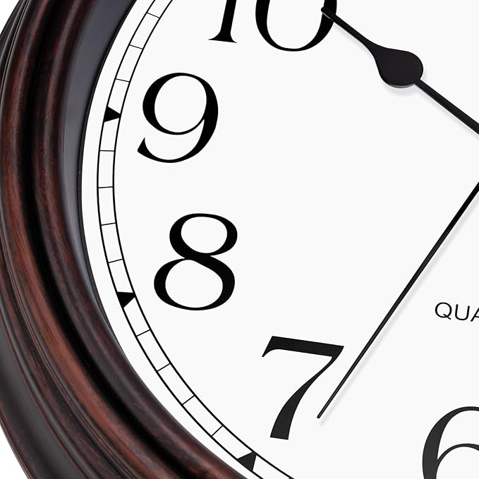 Foxtop 12 Inch Wall Clocks Battery Operated Silent Non-Ticking Classic Vintage - Image 4