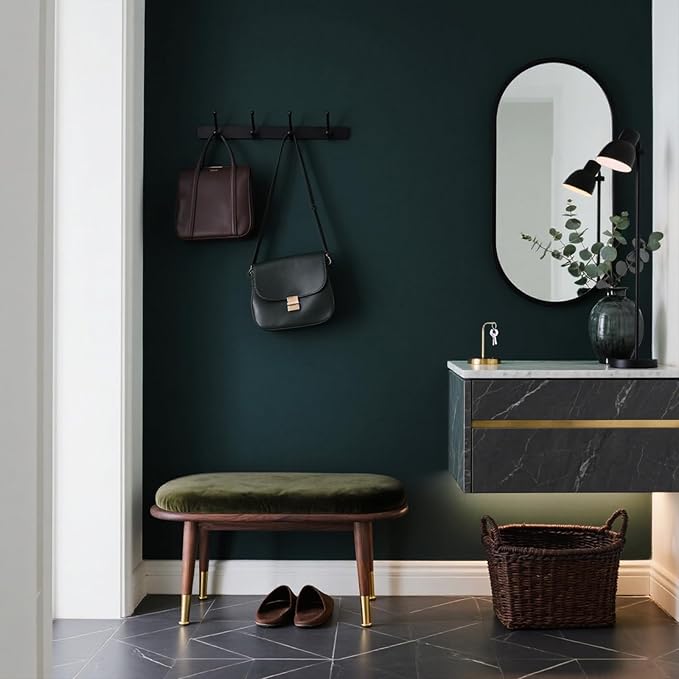 Yancorp 24"x394"/32.8' Matte Emrald Green Peel and Stick Wallpaper Removable - Image 4