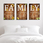 GUBIYU Farmhouse Family Wall Art Set of 3, Rustic Family Wall Decor - Image 3