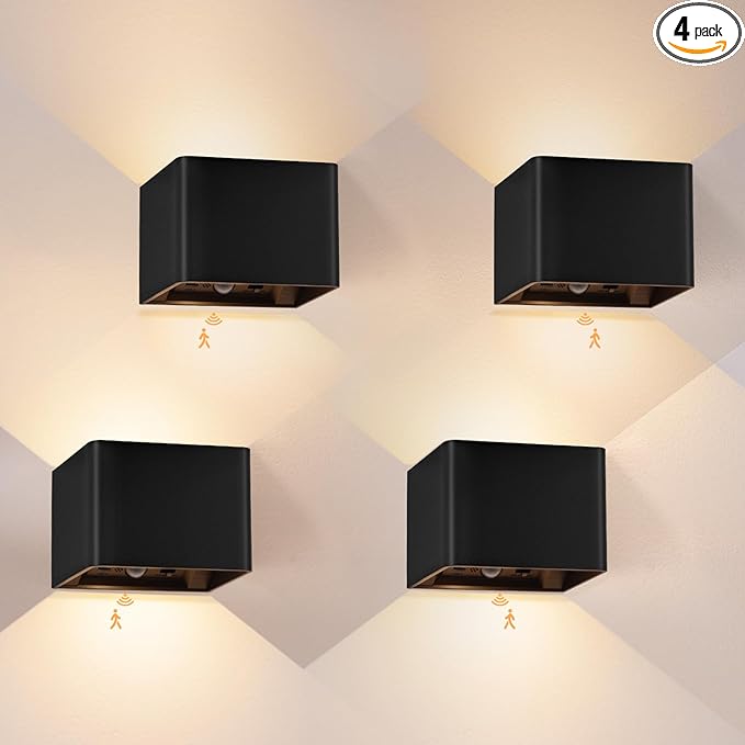 Yochoice 4-Pack Motion Sensor Wall Lights by Yochoice