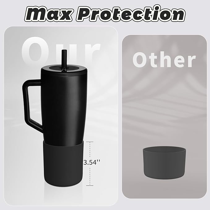 Tall Silicone Boot Compatible with Brumate Era 40 oz 30 oz Tumbler with Handle, Protective Anti-Slip & Anti-Scratches Cover Bumper Accessories