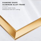 Amorho Bathroom Mirror, 40x36 Inch Golden Thick Metal Framed Wall Mirrors - Image 6
