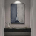 Framed Blue Abstract Wall Art, 1 Piece Large Modern Canvas Prints Paintings - Image 2