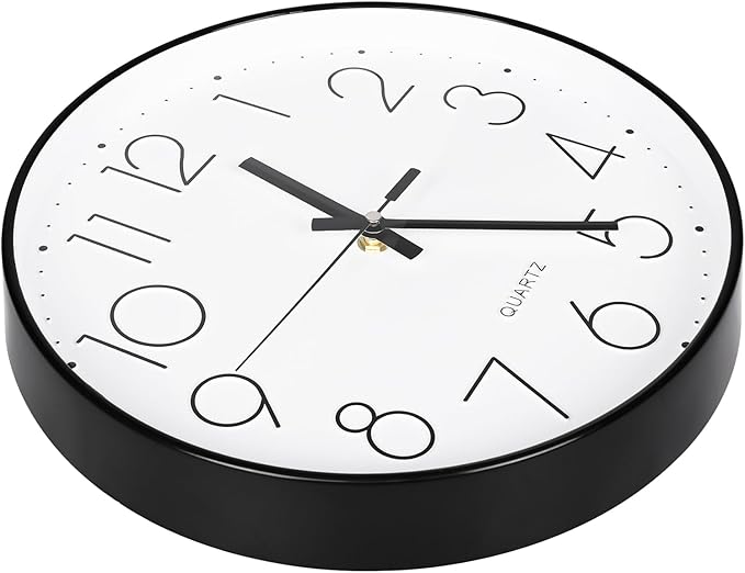 Wall Clock 12 Inch Silent Non-Ticking Modern Wall Clocks Battery Operated - Image 4