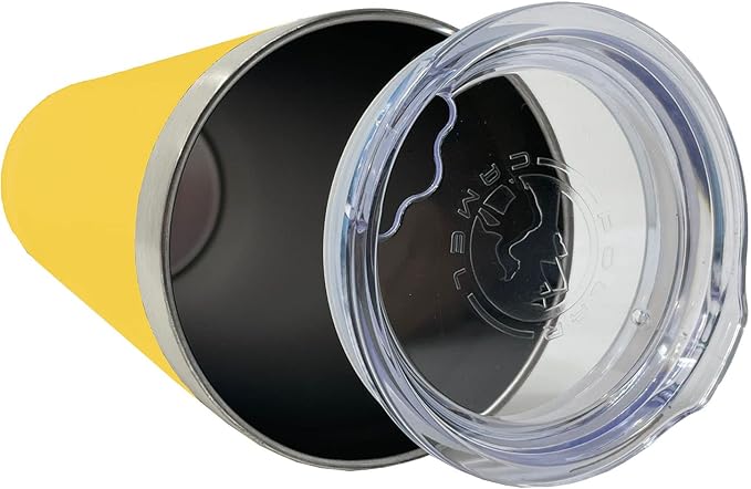 LaserGram 22oz Vacuum Insulated Skinny Tumbler, Low Wing Airplane, Personalized Engraving Included (Yellow)