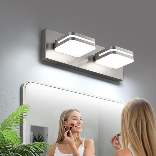 360° Rotate 2-Light LED Bathroom Vanity Light Fixtures, 900LM Acrylic Brushed by Torondo