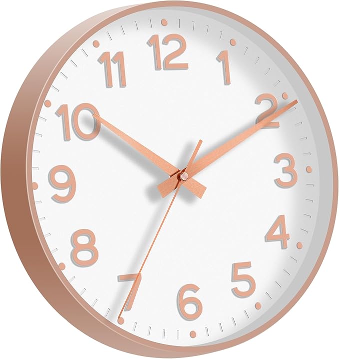 Roymnie Wall Clock, Silent Wall Clocks Battery Operated 8 Inch-Modern Non - Image 8