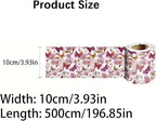 Pink Floral Wallpaper Border 196x4 Inch Peel and Stick Wall Border Removable - Image 4