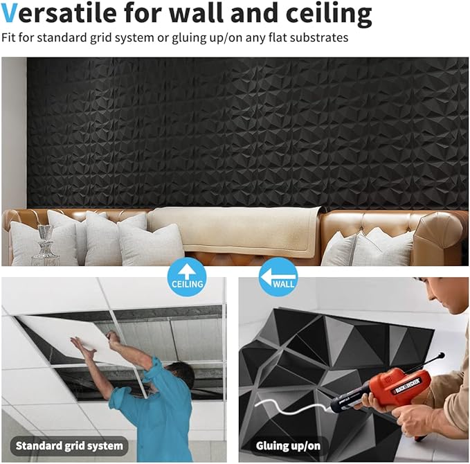 Art3d Decorative 3D Wall Panels in Diamond Design - Image 7