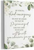 HIWX Christian Inspirational Wall Decor, Be Strong and Courageous Bible Verses by HIWX