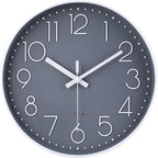jomparis 13 1/2 Inches Gray Wall Clock Silent Battery Operated Wall Clock by JOMPARIS