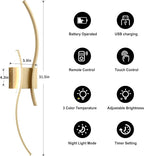 Battery Operated Wall Sconces Set of Two - Image 5