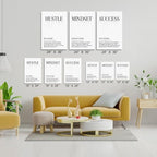 GUBIYU The Hustle Inspirational Canvas Motivational Poster - Image 6