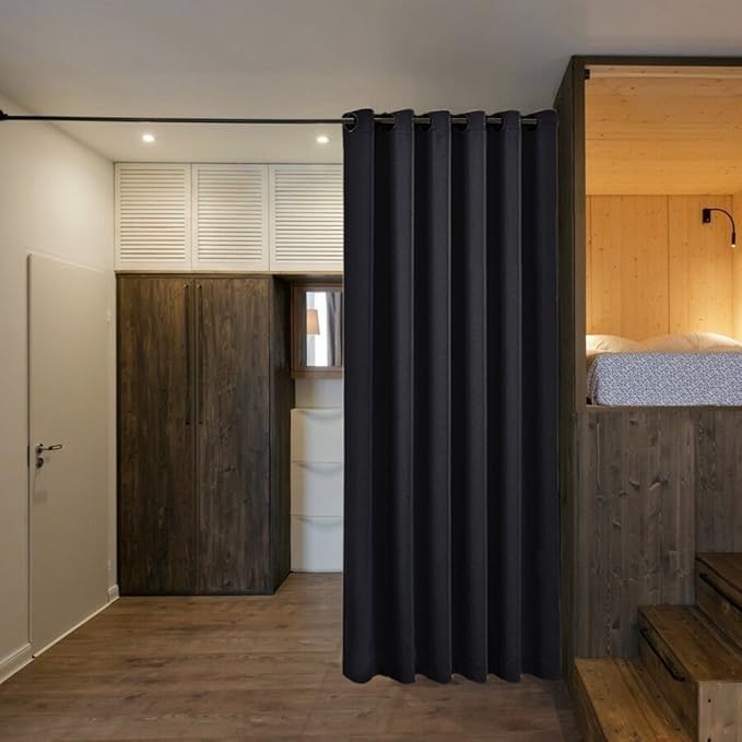 NICETOWN Room Divider Heavy Curtain Screen Partitions, Hide Clutter Separate - Image 2