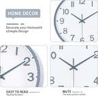 Wall Clocks Battery Operated 10 inch Modern Wall Clock, Silent Non Ticking Wall - Image 3