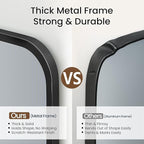 2-Pack 24x36 Inch Matte Black Bathroom Vanity Mirrors | Flush Mount Deep Set - Image 6