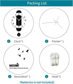 Modern Wall Clock Battery Operated Large Clock - Image 7