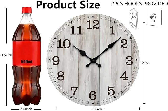 Wall Clock, Modern Wall Clocks Battery Operated, Silent Non Ticking Clock - Image 3