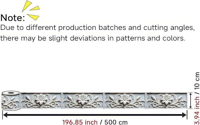 HOMETITUTE Wallpaper Border 4x196 Inch Peel and Stick Wall Border Wallpaper - Image 6